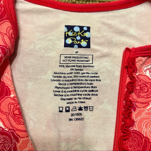Kickee Pants Roses Muffin Ruffle Coverall with Zipper - EUC - Picture 4 of 4